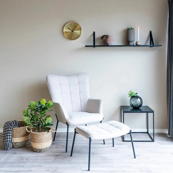 Nordic Living Zlaté kovové nástěnné hodiny Itan ø30 cm