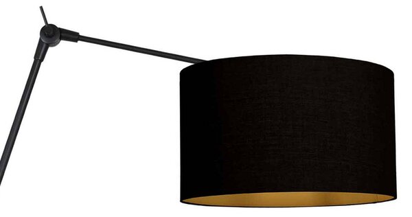 Steinhauer Nástěnné světlo Prestige Chic černá/černá-zlatá, výška 90 cm, stmívatelný, Černá, Obývací pokoj / jídelna, kov