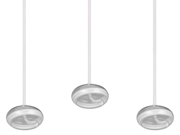 Trio Lighting Závěsné světlo Tarsia, matná bílá, délka 91 cm, sklo, 3 svítidla., stmívatelný, Bílá / opál, Obývací pokoj / jídelna, Sklo, Moderní