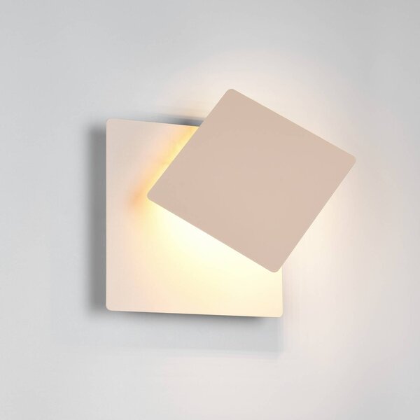 Trio Lighting LED nástěnné světlo Mio, béžové, šířka 18 cm, kov, Krémová / jantar, Obývací pokoj / jídelna, kov, Moderní