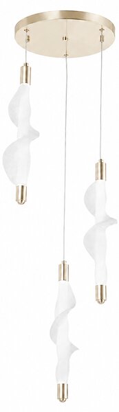 Toolight Toolight, LED stropní svítidlo 27W, 4000K, G009-3CPR, bílá-zlatá lesklá, OSW-06316