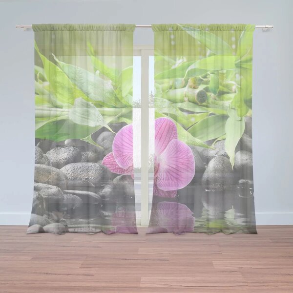Sablio Záclony Růžová orchidej: 2ks 150x250cm