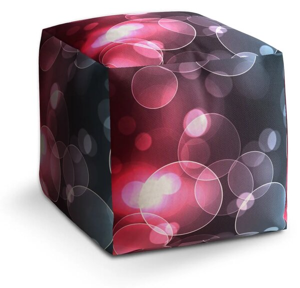 Sablio Taburet Cube Bublinová abstrakce - 40x40x40 cm