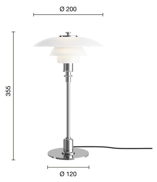 Stolní lampa PH 2/1 Chrome