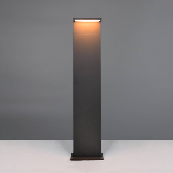 Trio Lighting LED osvětlení cesty Ravi, antracitová barva, výška 100 cm, kov, IP65, Černá, Hliník, Moderní