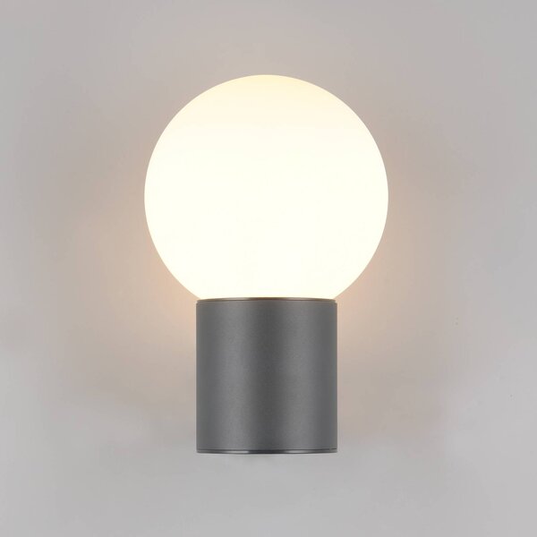 Trio Lighting Venkovní nástěnné svítidlo Mures, antracitová barva, výška 28 cm, kov, stmívatelný, Černá, Hliník, Moderní
