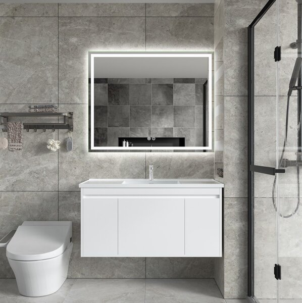 Erga Harper, LED zrcadlo 100x80cm, 2760 lm, 6500K, přední/zadní osvětlení, ERG-V01-113-1080-00