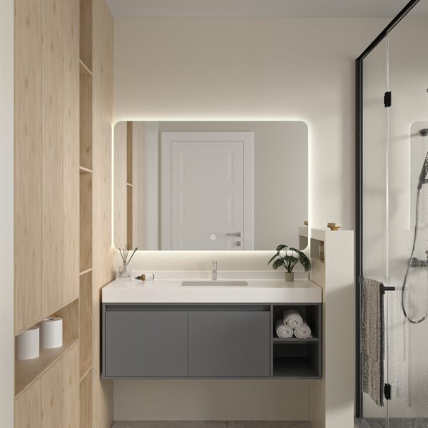 Erga Evelyn, LED zrcadlo 120x80cm, 3105 lm, 6500K, zadní osvětlení, ERG-V01-119-1280-00