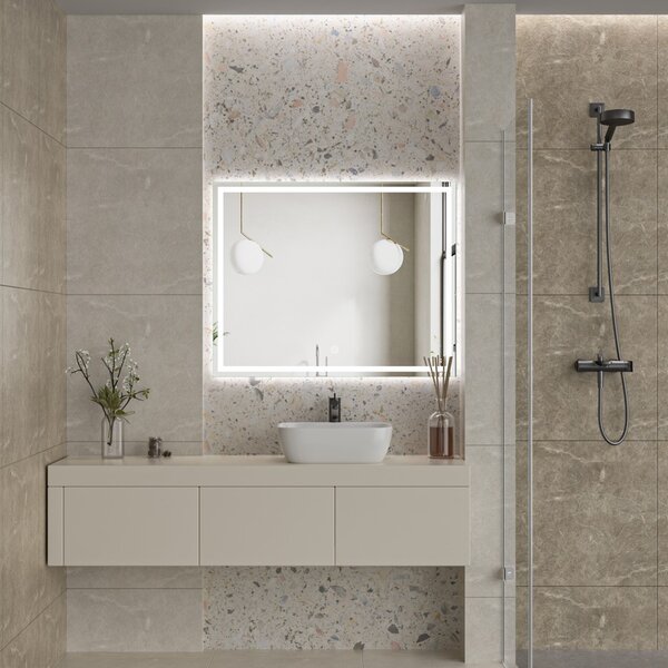Erga Harper, LED zrcadlo 100x80cm, 2760 lm, 6500K, přední/zadní osvětlení, ERG-V01-113-1080-00