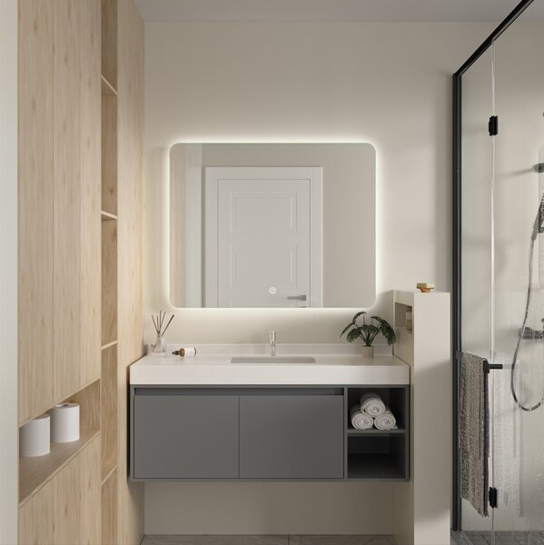 Erga Evelyn, LED zrcadlo 100x80cm, 2760 lm, 6500K, zadní osvětlení, ERG-V01-119-1080-00