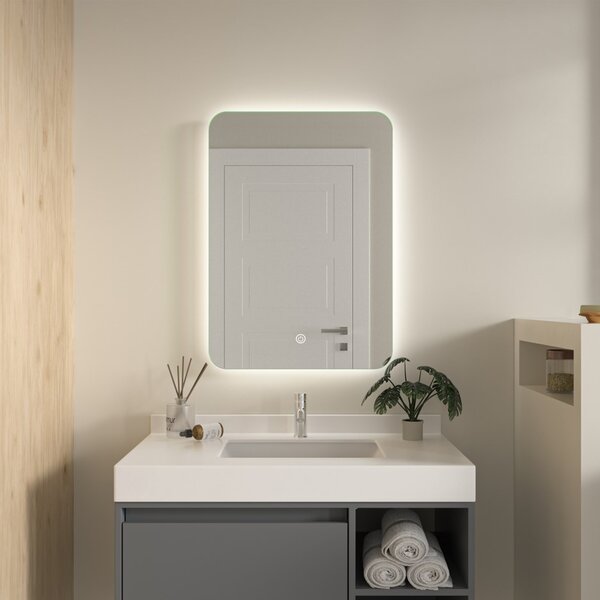 Erga Evelyn, LED zrcadlo 50x70cm, 1840 lm, 6500K, zadní osvětlení, ERG-V01-119-5070-00