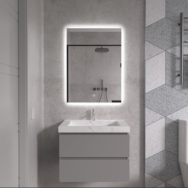 Erga Ava, LED zrcadlo 60x80cm, 2185 lm, 6500K, přední/zadní osvětlení, ERG-V01-120-6080-00