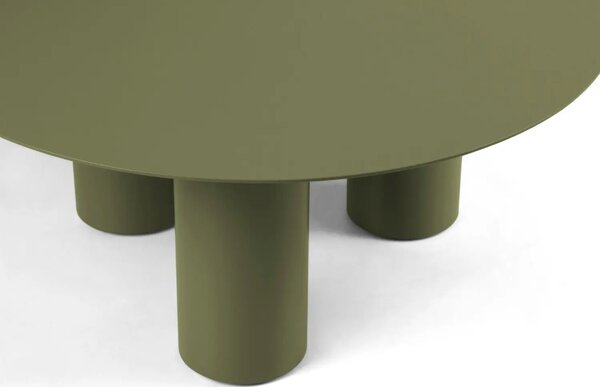 Micadoni Zelený kovový konferenční stolek Archie 80 cm
