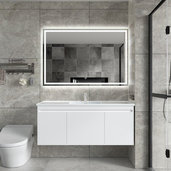 Erga Harper, LED zrcadlo 120x80cm, 3105 lm, 6500K, přední/zadní osvětlení, ERG-V01-113-1280-00