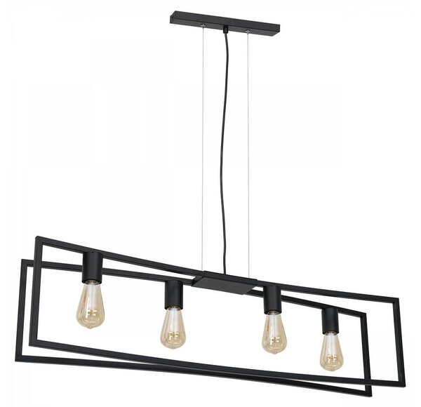 Lustr na lanku TUNJA 4xE27/60W/230V černá