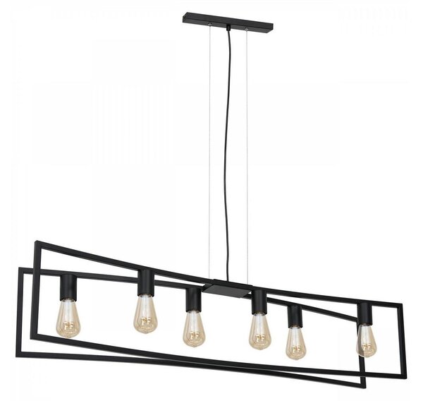 Lustr na lanku TUNJA 6xE27/60W/230V černá