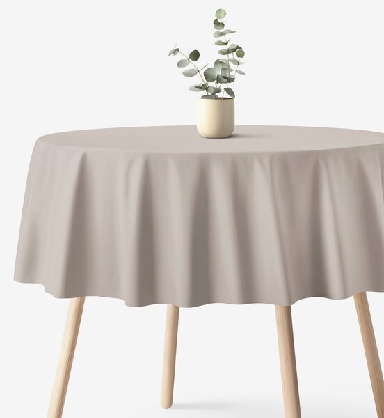 Goldea kulatý ubrus 100% bavlněné plátno - šedohnědý Ø 140 cm