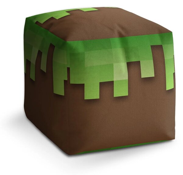 Sablio Taburet Cube Green Blocks 2 - 40x40x40 cm