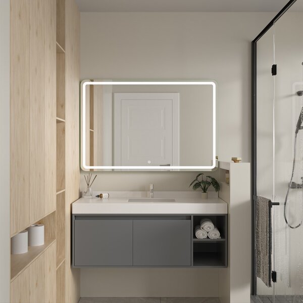 Erga Isabella, LED zrcadlo 120x80cm, 3105 lm, 6500K, přední/zadní osvětlení, ERG-V01-129-1280-00