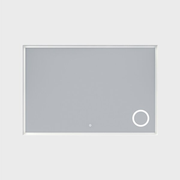 Erga Luna, LED zrcadlo 120x80cm s kosmetickým zrcadlem 3x zvětšení, 3105 lm, 6500K, přední/zadní osvětlení, ERG-V01-124-1280-00