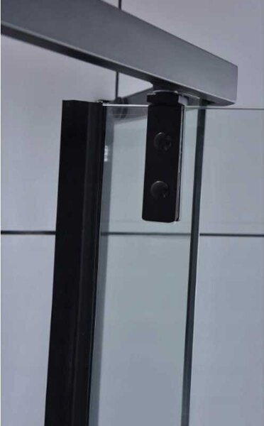 BPS-koupelny Pětiúhelníkový sprchový kout HYD-PK4026A 80x80 černá/transparent + vanička HYD-PSV-SXL07A bílá