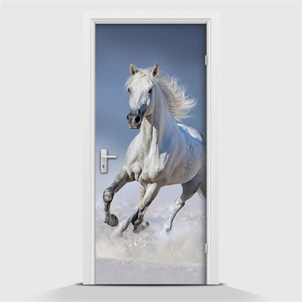 Samolepící fototapeta - Bílý kůň 70 x 210cm