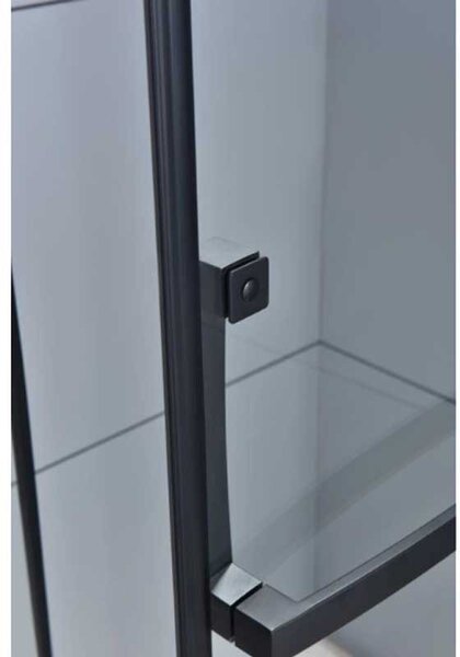 BPS-koupelny Pětiúhelníkový sprchový kout HYD-PK4026A 80x80 černá/transparent + vanička HYD-PSV-SXL07A bílá