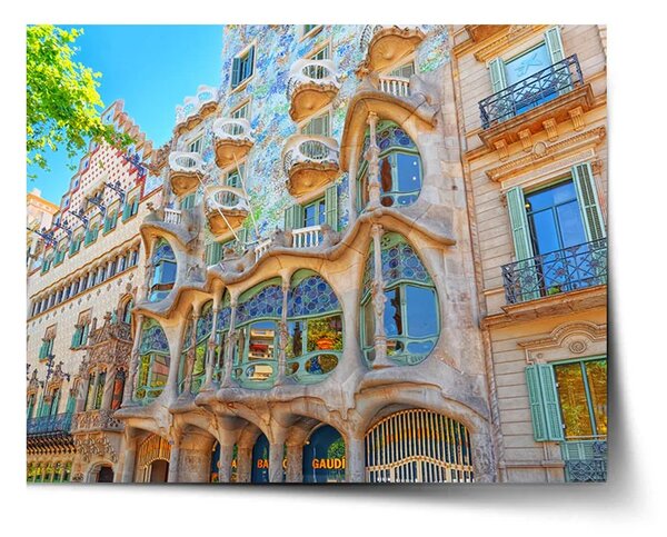 Sablio Plakát Barcelona Gaudi Casa Batllo 2 - 60x40 cm