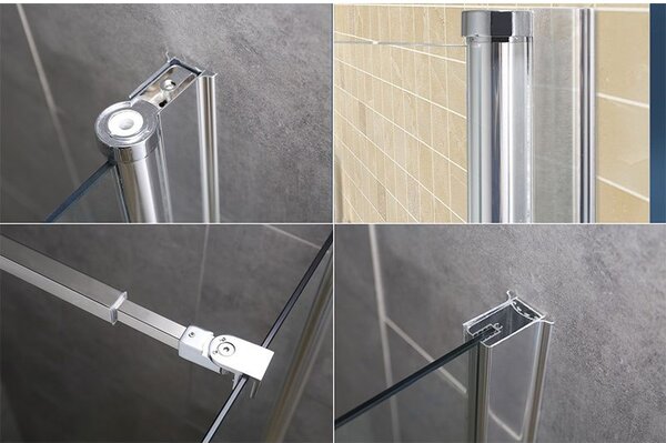 BPS-koupelny Čtvercový sprchový kout HYD-SK1190B 90x90 chrom/transparent - bez vaničky