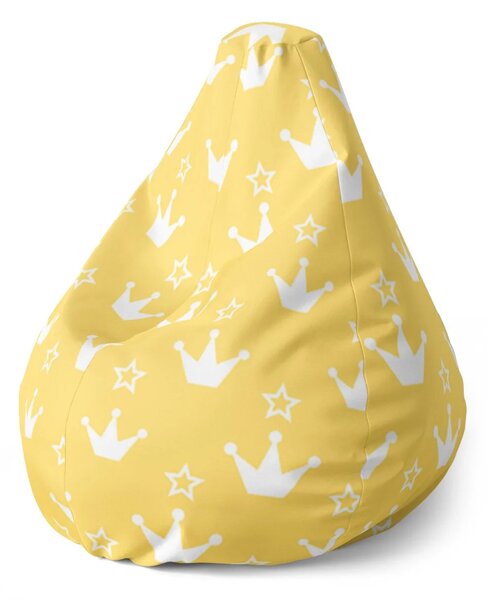 Sablio Sedací vak Pear Princeznovské korunky - 70 x 95 x 15 cm
