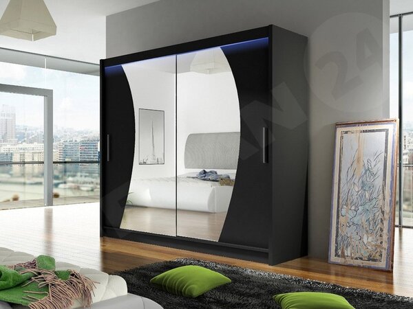 Skříň London IX, Barva: černá 5902928050776