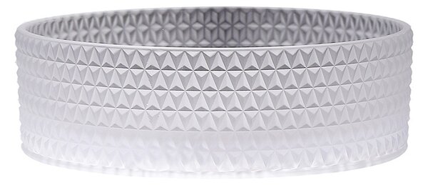 BPS-koupelny Skleněné umyvadlo na desku HYD-BRT1-WH-360 36x12 cm, mat