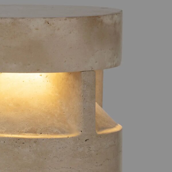 Nova Luce Travertinové venkovní sloupkové LED světlo Balma 54 cm