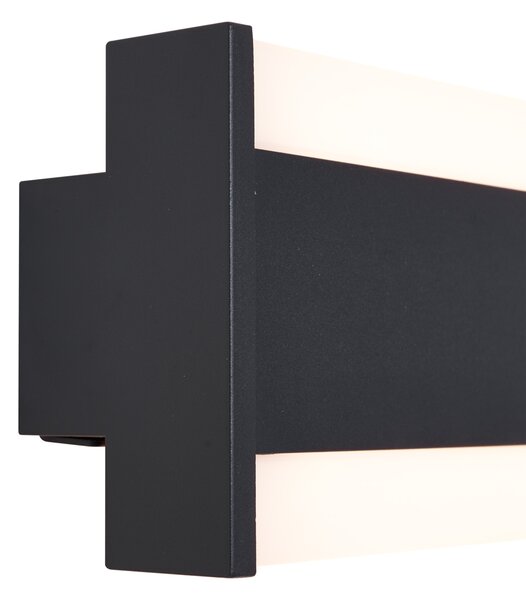 Moderní nástěnné svítidlo černé 30 cm vč. LED CCT IP54 - Vanya