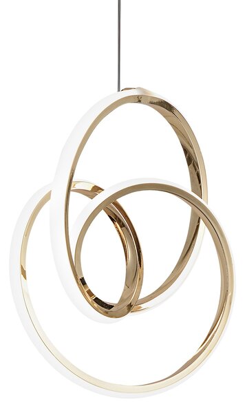 Toolight Toolight, LED závěsné svítidlo 25x30cm, 24W, 4000K, G076-1CP, zlatá lesklá, OSW-08650
