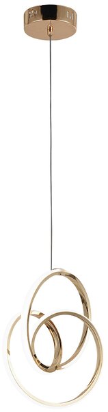 Toolight Toolight, LED závěsné svítidlo 25x30cm, 24W, 4000K, G076-1CP, zlatá lesklá, OSW-08650