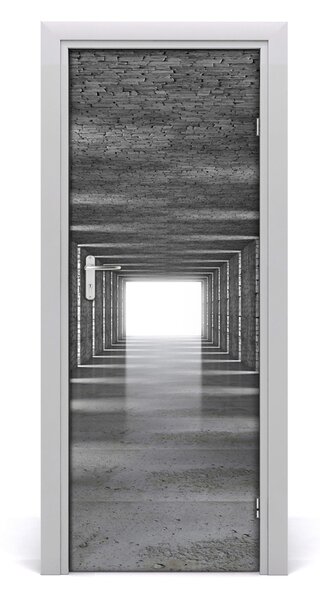 Samolepící fototapeta na dveře Tunel z cihel 75x205 cm