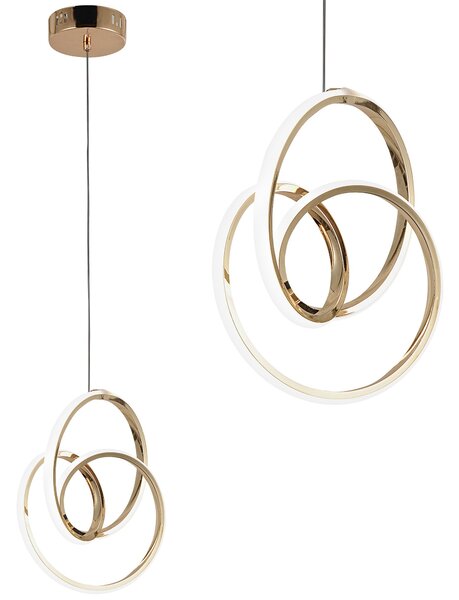 Toolight Toolight, LED závěsné svítidlo 25x30cm, 24W, 4000K, G076-1CP, zlatá lesklá, OSW-08650