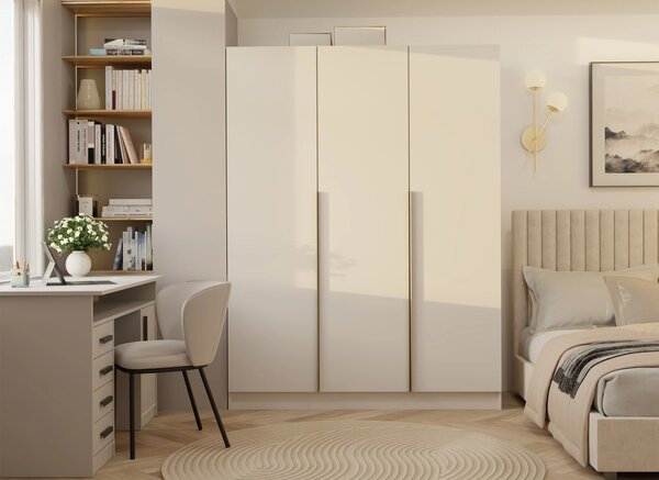 Třídveřová šatní skříň 150 cm CELARI - kašmír