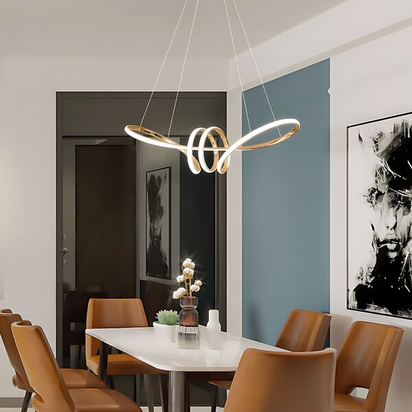 Toolight Toolight, LED závěsné osvětlení 120cm, 48W, 3000K, LHJ036-CP, zlatá, OSW-50016