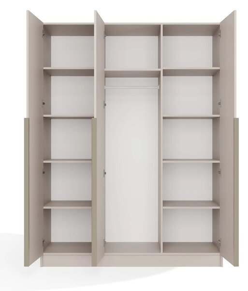 Třídveřová šatní skříň 150 cm CELARI - kašmír