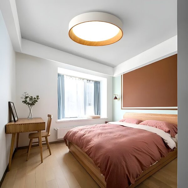 Toolight Stropní LED osvětlení WOOD G115-C 40CM bílá/dekor dřeva