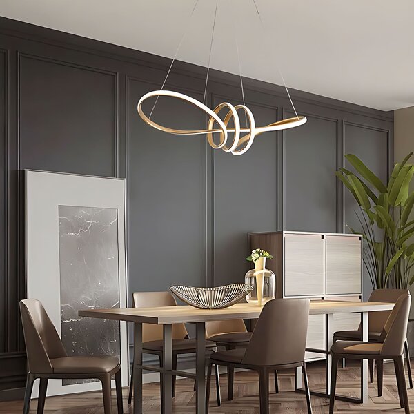 Toolight Toolight, LED závěsné osvětlení 120cm, 48W, 3000K, LHJ036-CP, zlatá, OSW-50016