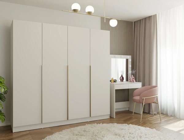 Čtyřdveřová šatní skříň 200 cm CELARI - kašmír