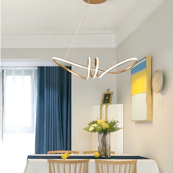 Toolight Toolight, LED závěsné osvětlení 120cm, 48W, 3000K, LHJ036-CP, zlatá, OSW-50016