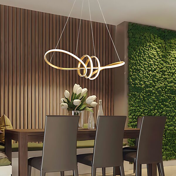 Toolight Toolight, LED závěsné osvětlení 120cm, 48W, 3000K, LHJ036-CP, zlatá, OSW-50016