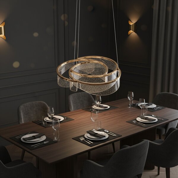 Toolight Rea, Stropní svítidlo LED G138-CP 50cm Gold, OSW-02622