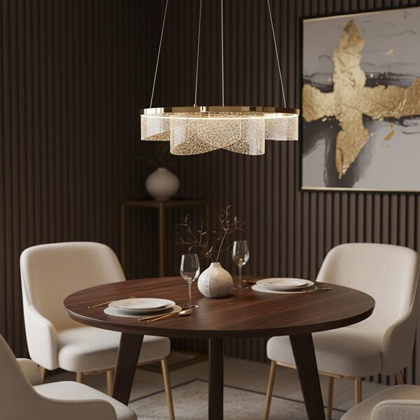 Toolight Rea, Stropní svítidlo LED G138-CP 50cm Gold, OSW-02622