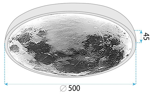 Toolight Moon, LED nástěnné svítidlo 50cm, 35W, 4000K, APP1806-CW, OSW-04352