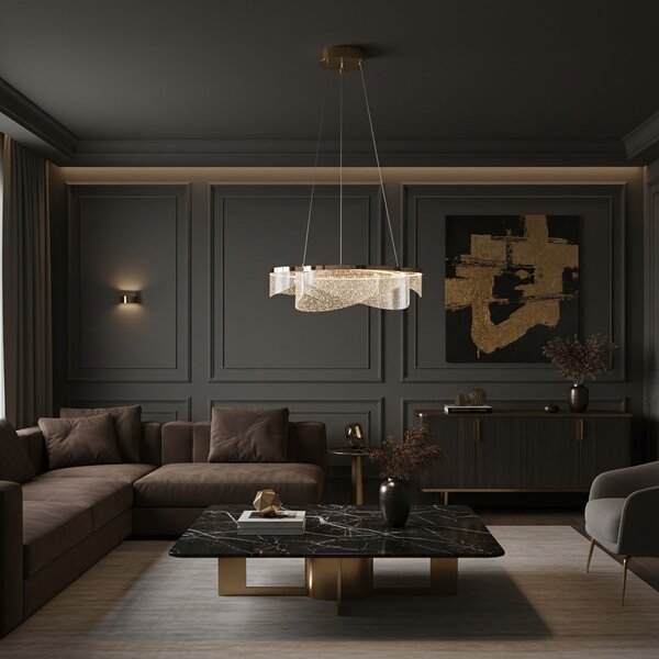 Toolight Rea, Stropní svítidlo LED G138-CP 50cm Gold, OSW-02622